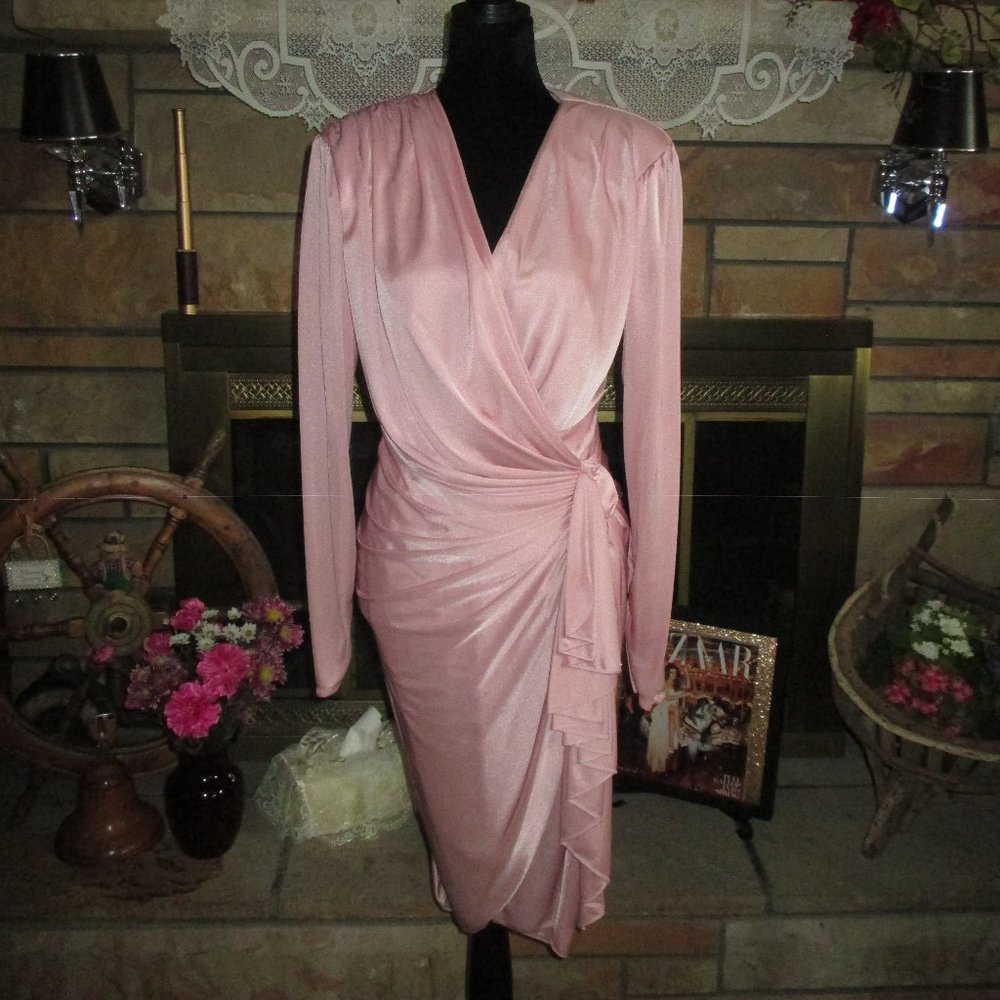 Vintage Drape Sash Wrap Dress